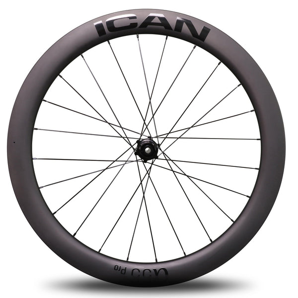 ICAN Road Disc Wheelset 55mm Clincher Tubeless Ready 25mm Wide