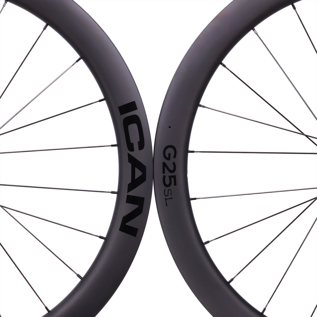 ICAN 700C G25 SL gravel wheels with DT Swiss hubs TRIAERO