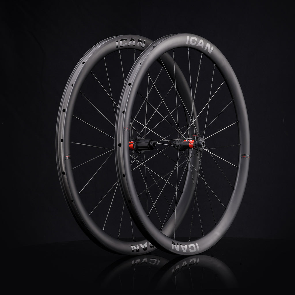 ICAN AERO 40 II disc wheels 23mm internal width with DT Swiss 240EXP 36T hubs TRIAERO