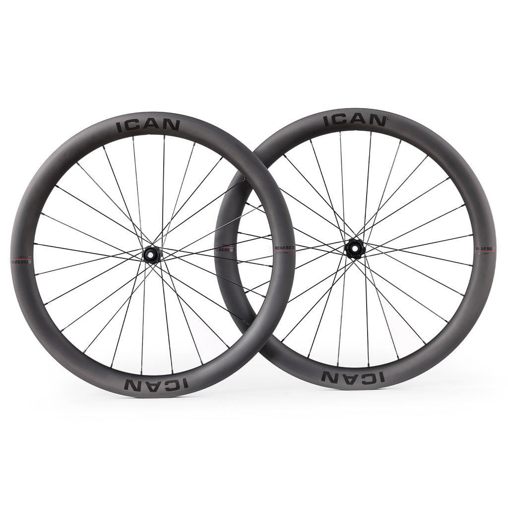 ICAN AERO 50 II disc wheels 23mm internal width with DT Swiss 240EXP 36T hubs TRIAERO