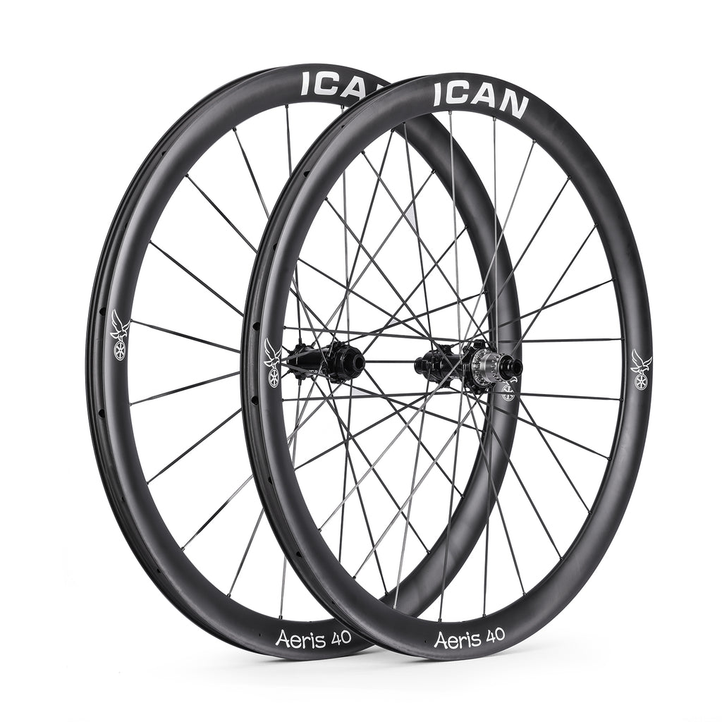 ICAN Aeris 40 disc carbone spoke wheelset 45T ratchet XDRTRIAERO