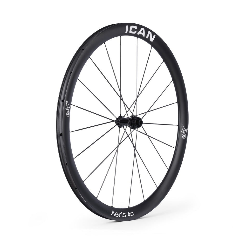 ICAN Aeris 40 disc carbone spoke wheelset 45T ratchet TRIAERO