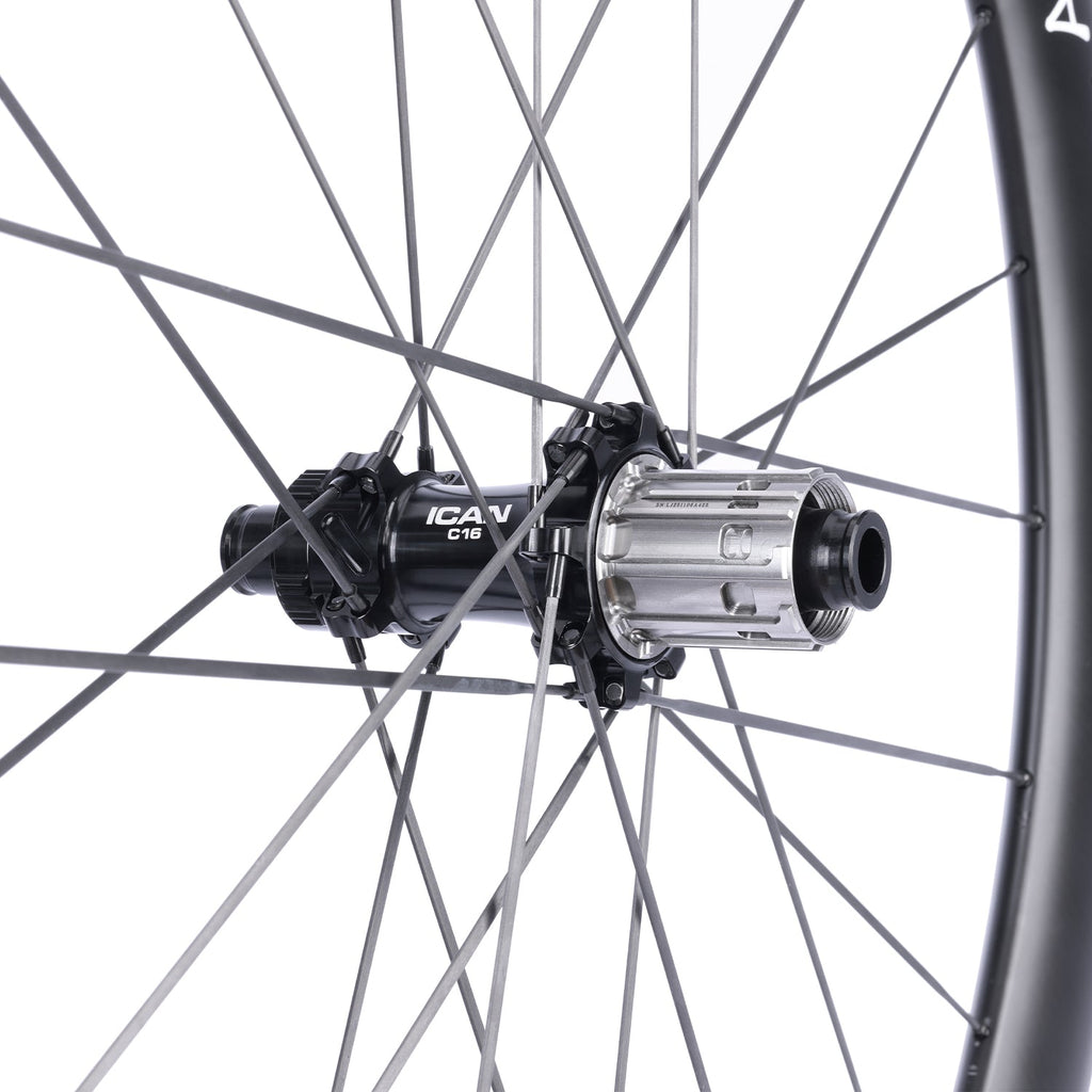 ICAN Aeris 50 disc carbone spoke wheelset 45T ratchet  TRIAERO