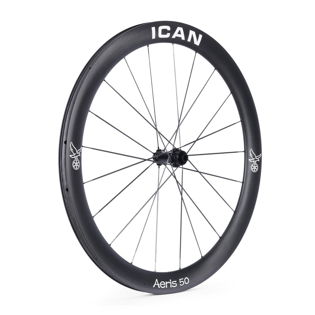 ICAN Aeris 50 disc carbone spoke wheelset 45T ratchet  TRIAERO