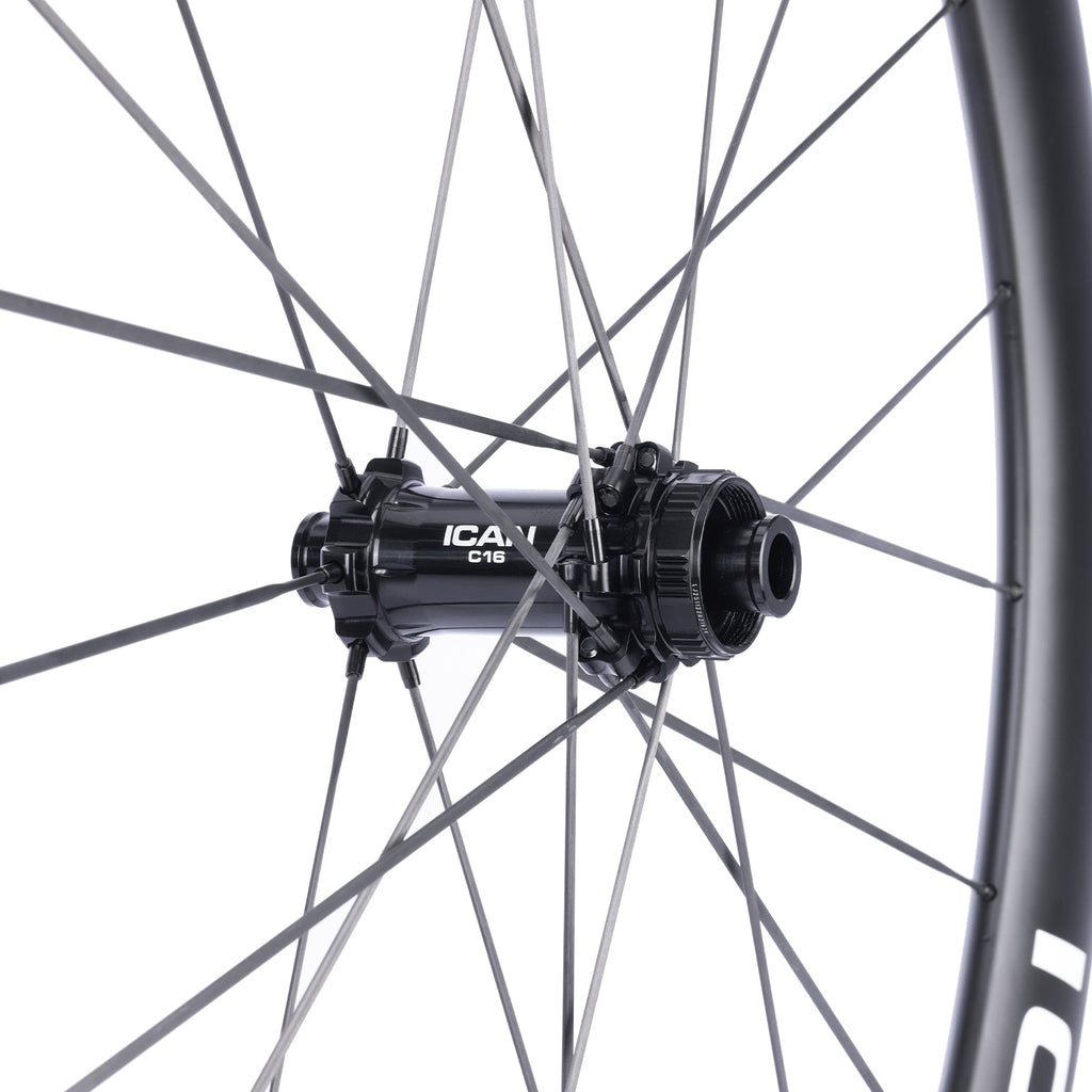 ICAN Aeris 50 disc carbone spoke wheelset 45T ratchet  TRIAERO