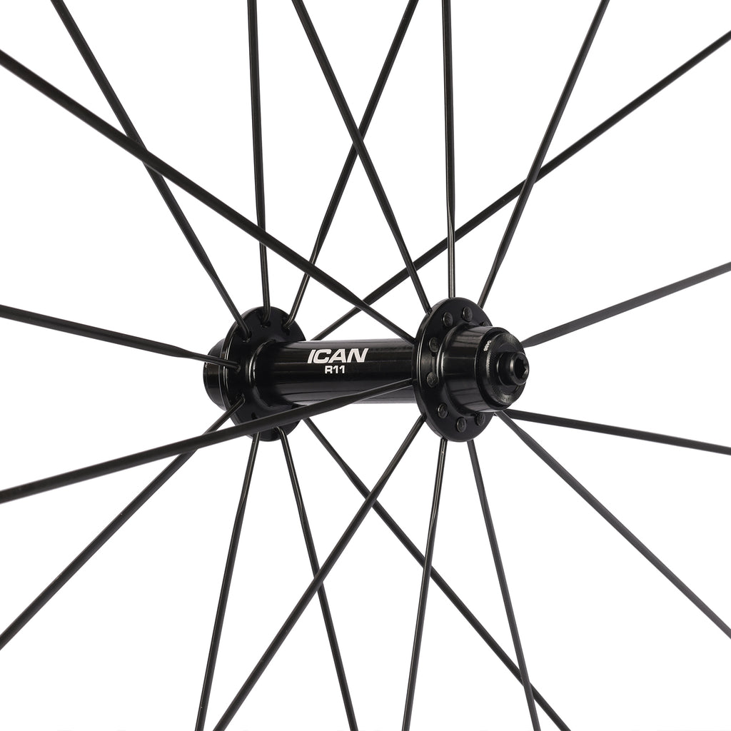 ICAN Alpha 40 pro rim brake carbon wheels R11 hub TRIAERO
