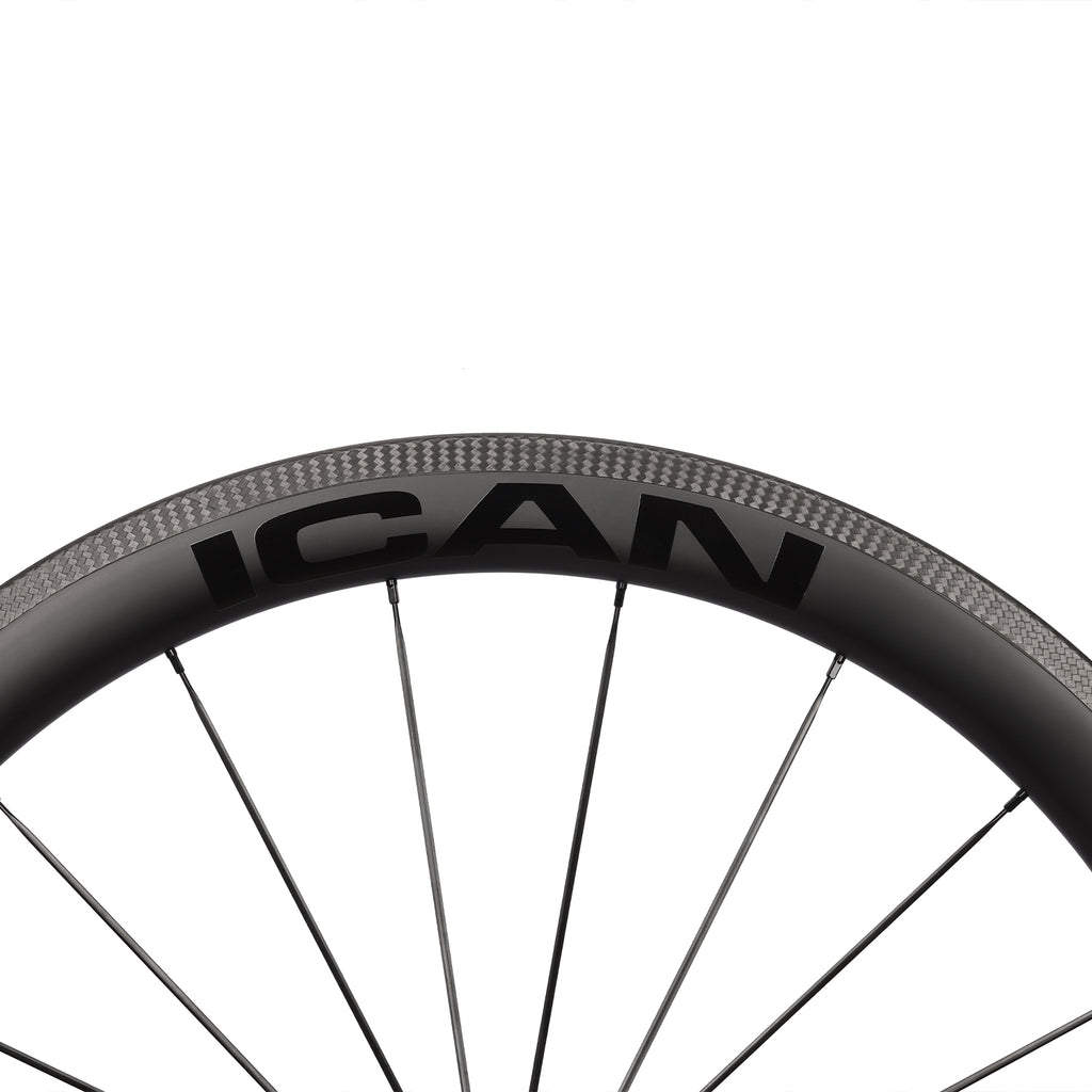 ICAN Alpha 50 pro rim brake carbon wheels R11 hub TRIAERO