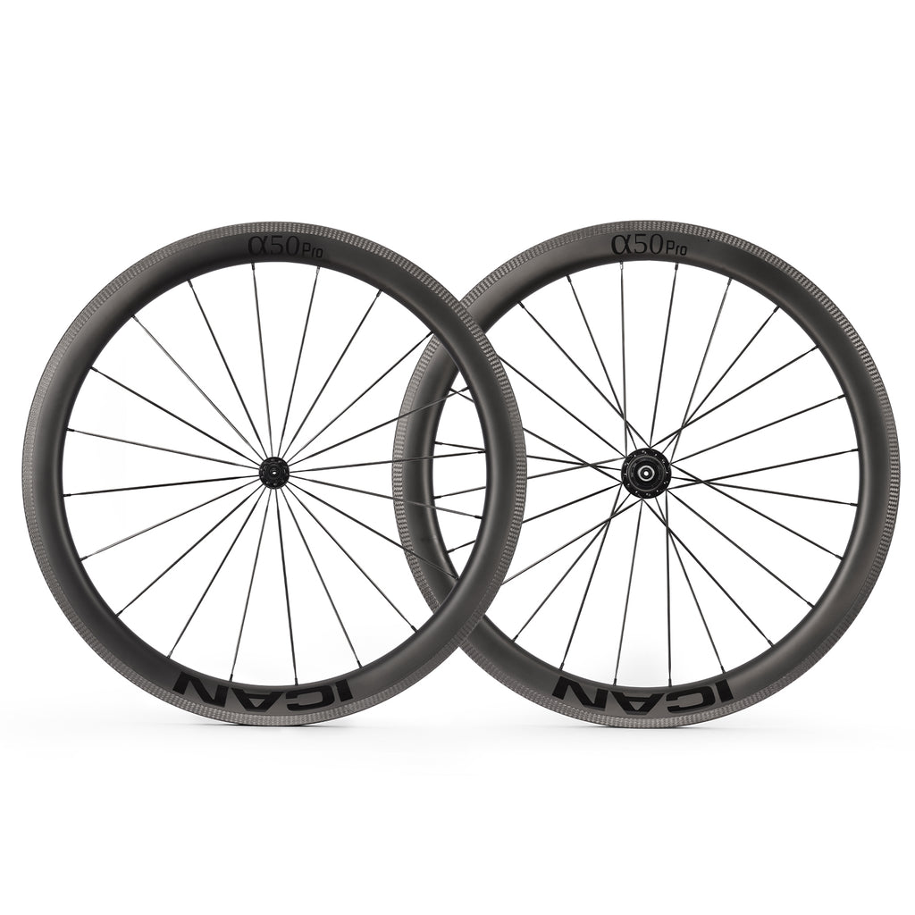 ICAN Alpha 50 pro rim brake carbon wheels R11 hub TRIAERO