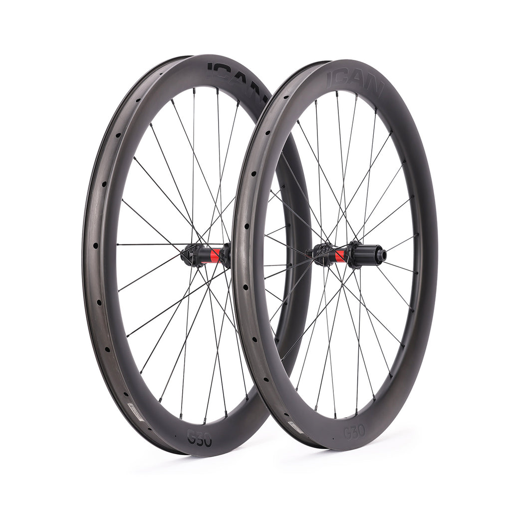 ICAN G30 gravel wheels with 36T ratchet system DT Swiss hubs