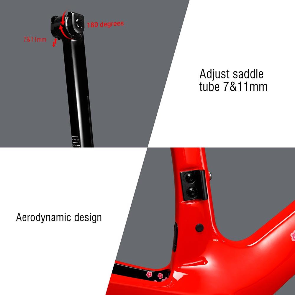 Disc Frame Carbon Road Bike Frame A9 Disc Brake BB86 12x100/12x142mm Triaero